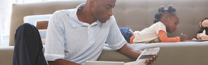 Personal financial files and documents for a home refi.