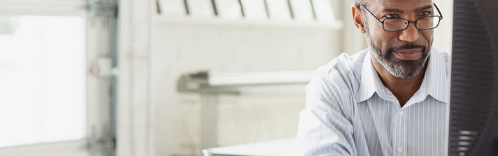man researching the mortgage underwriting process