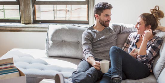 couple on sofa