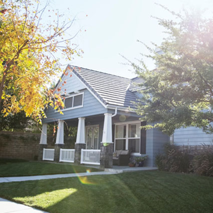 Front yard of home