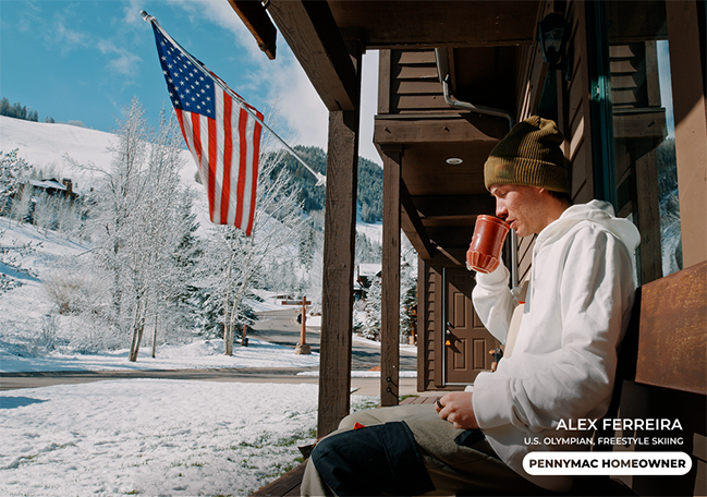 Alex Ferreira, U.S. Olympian, Freestyle Skiing, Pennymac Homeowner