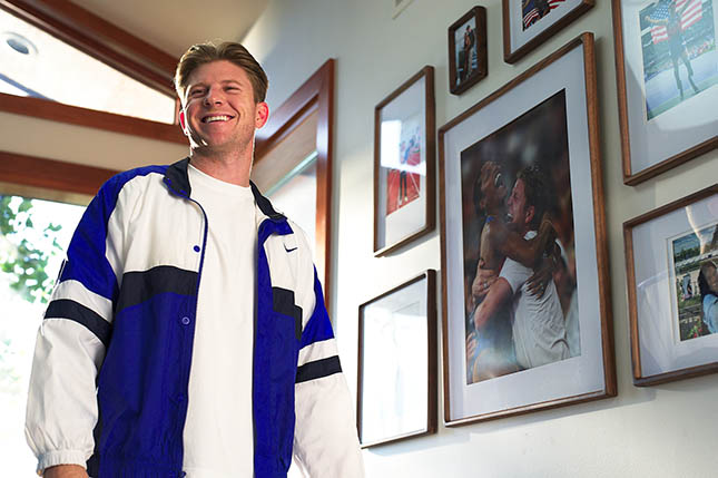 Hunter with framed pictures